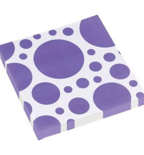 Picture of NEW PURPLE DOTS LUNCH NAPKINS